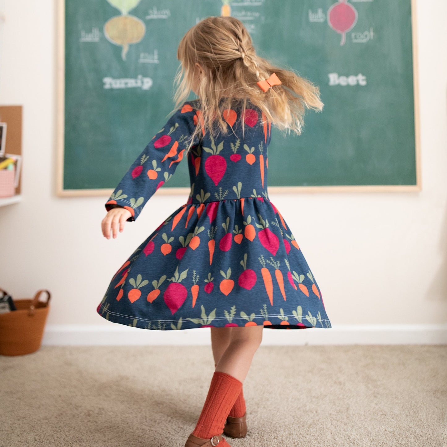 Calgary Dress - Dutch Floral Delft Blue