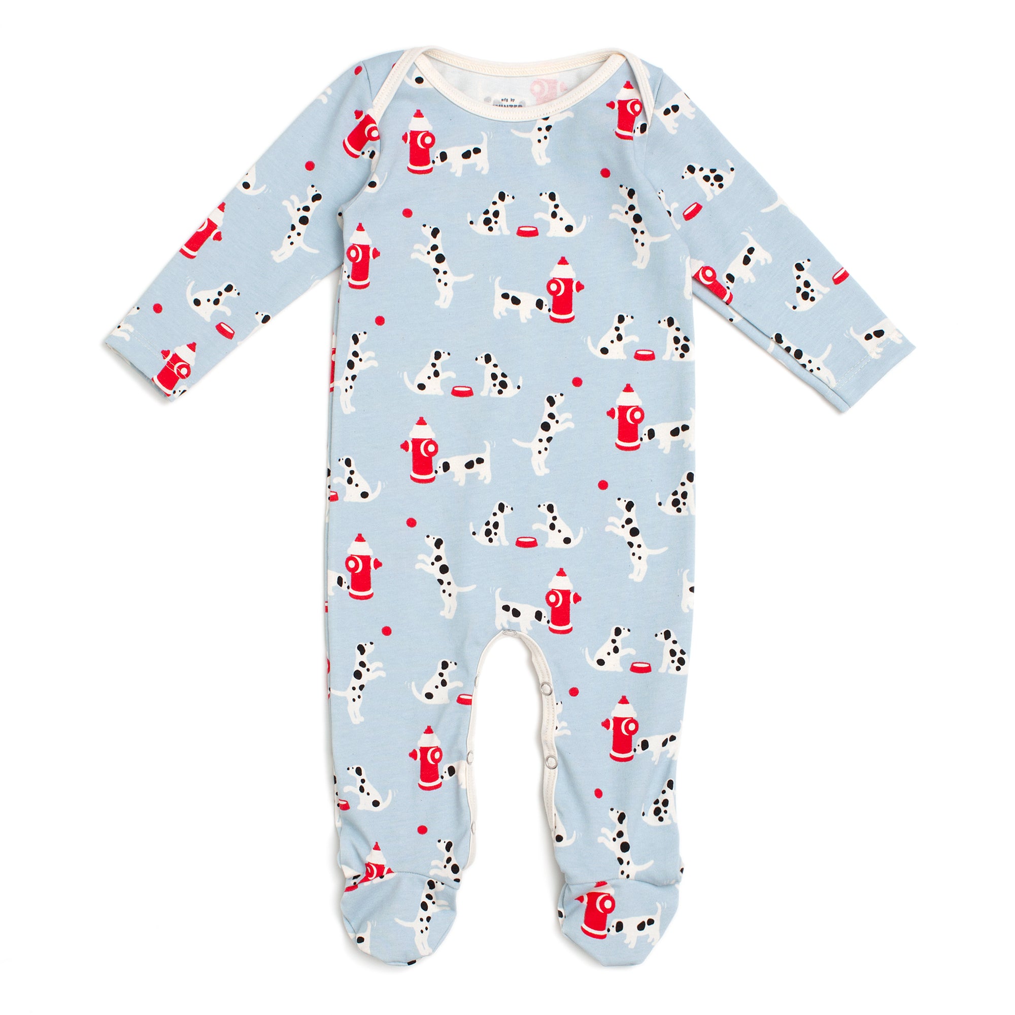 Footed Romper - Dalmatians Blue – Winter Water Factory