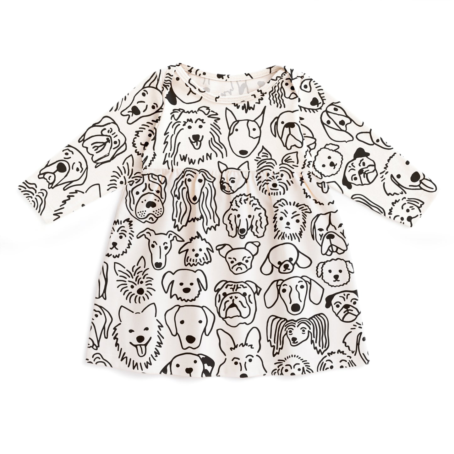 Lausanne Baby Dress - Dogs Black