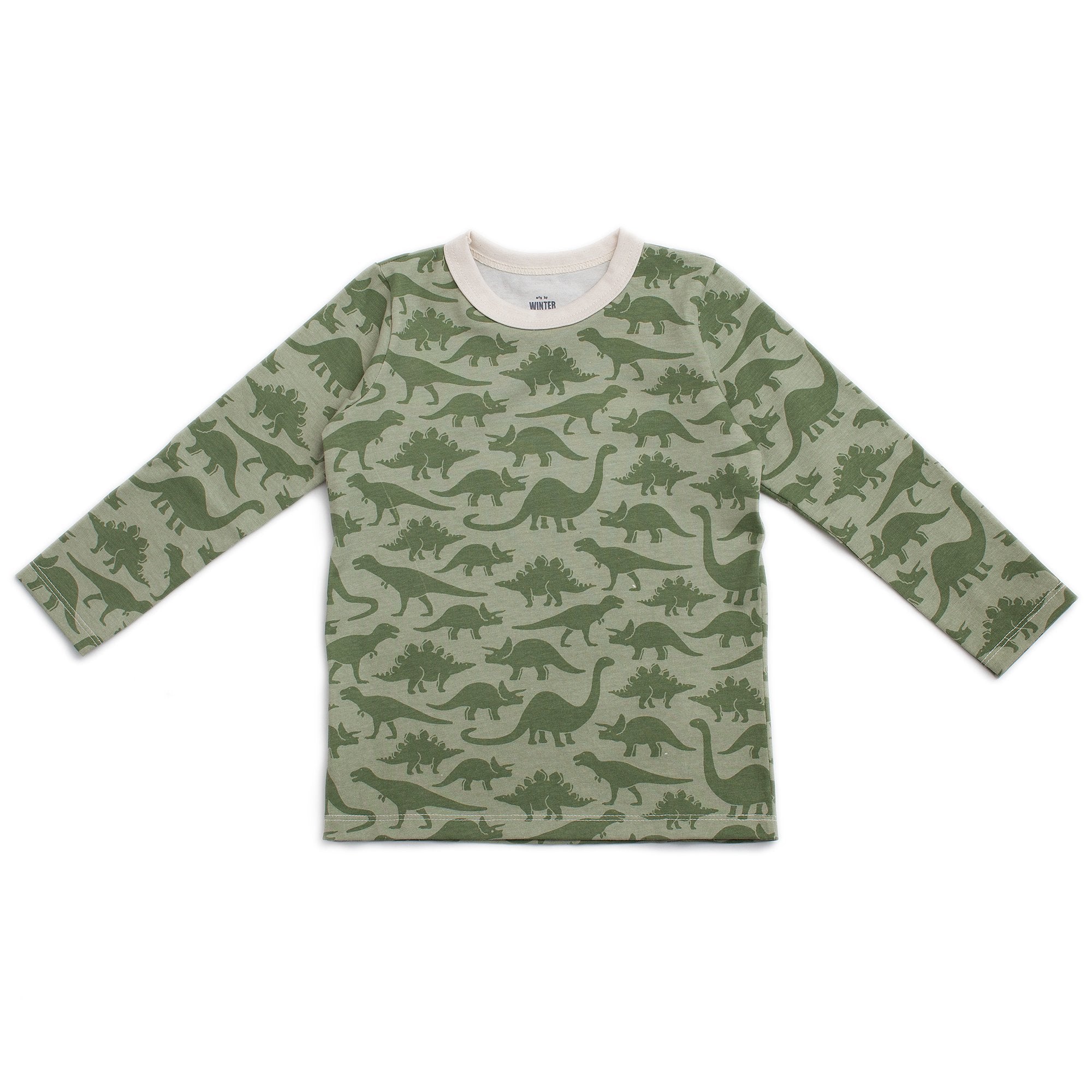 Long-Sleeve Tee - Dinosaurs Sage – Winter Water Factory