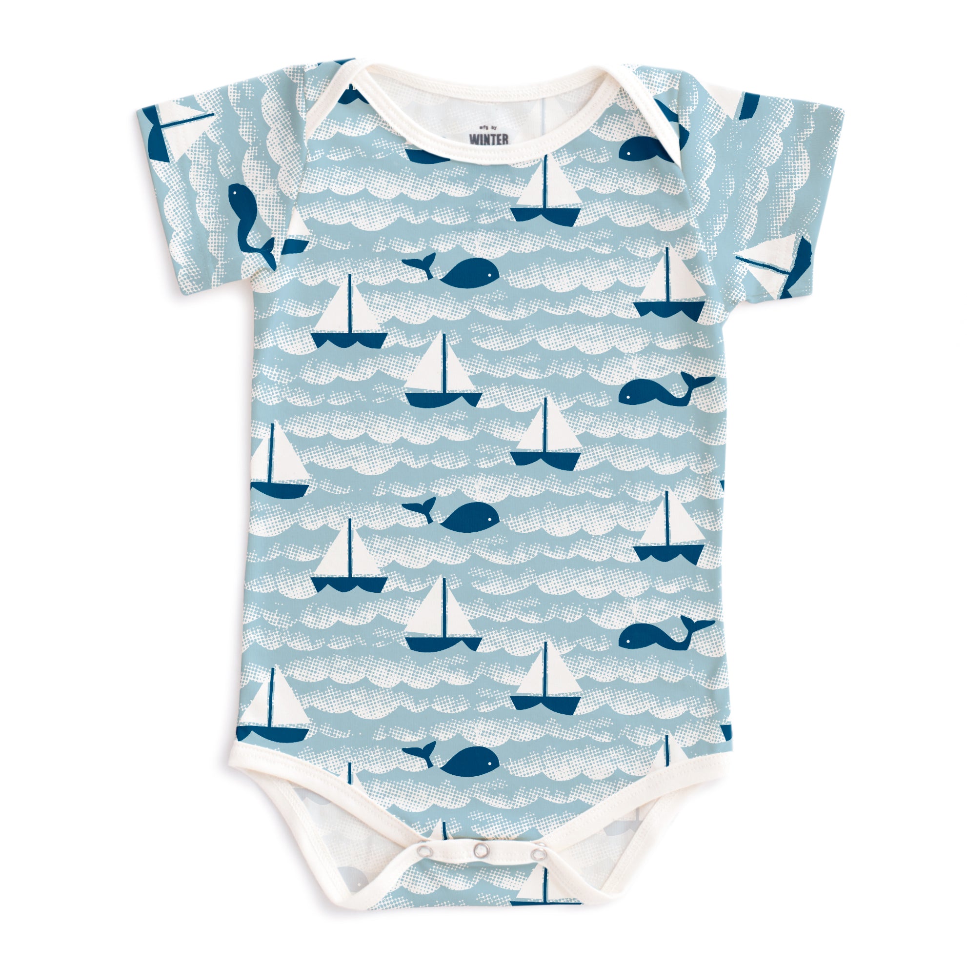 Organic Cotton Baby Snapsuits - Winter Water Factory