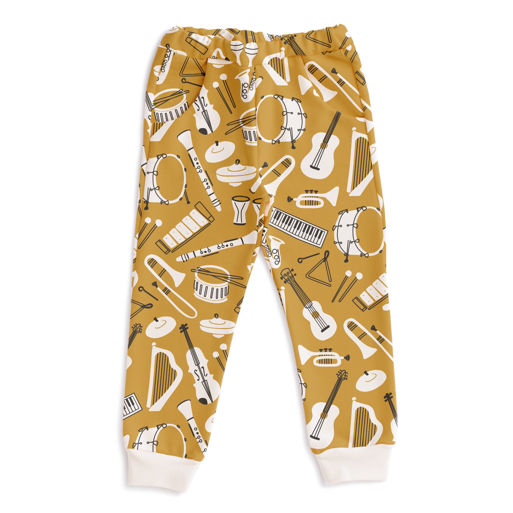 Sweatpants - Musical Instruments Ochre – Winter Water Factory